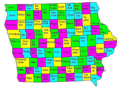 other states Iowa DOT Maps