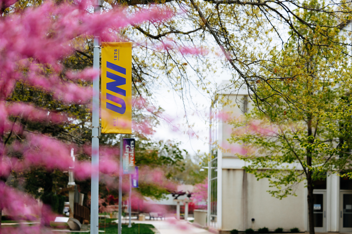 Street banner on campus