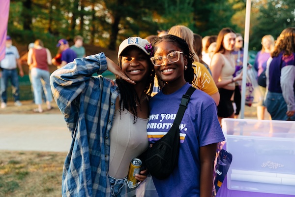 UNI student at the Homecoming Bash held on the Friday night before Homecoming.