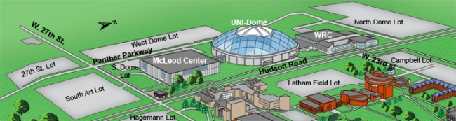 UNI campus map