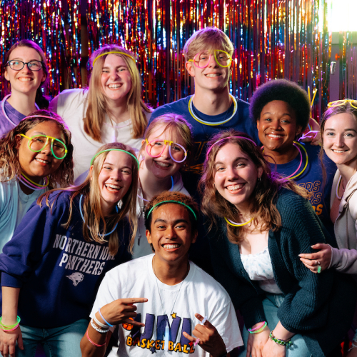 Students at a dance event