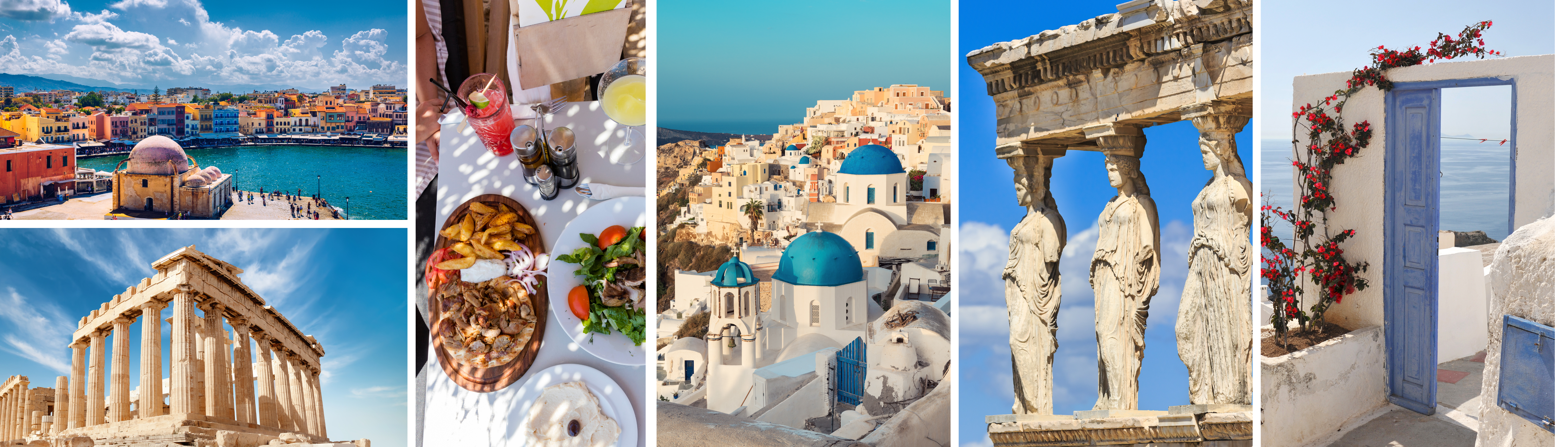banner of 6 images of Greece