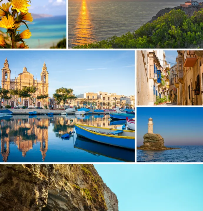 Photos of the Mediterranean Sea and the Maltese Coastline