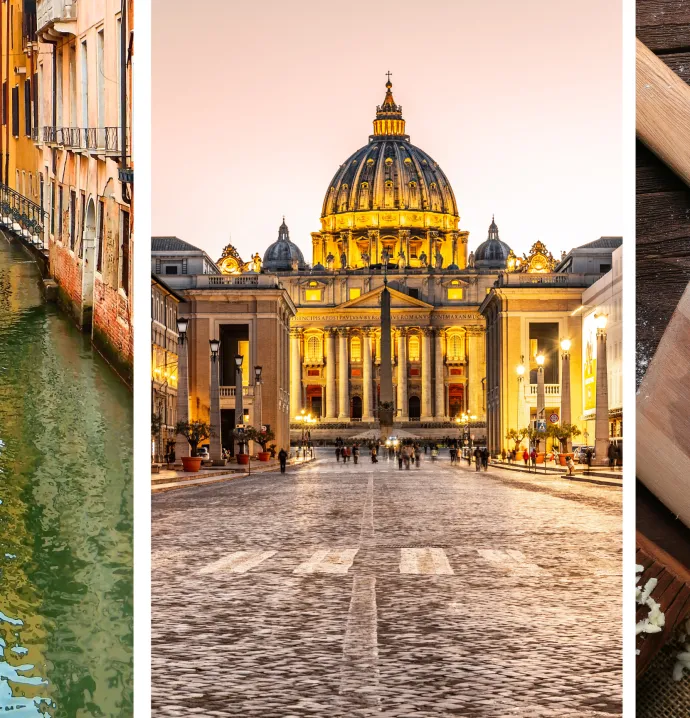 banner of 6 images of italy