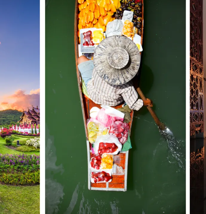 banner of 6 images of Thailand