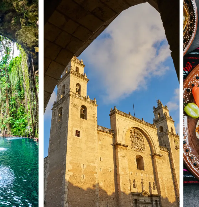 Banner of 6 images of Yucatan, Mexico